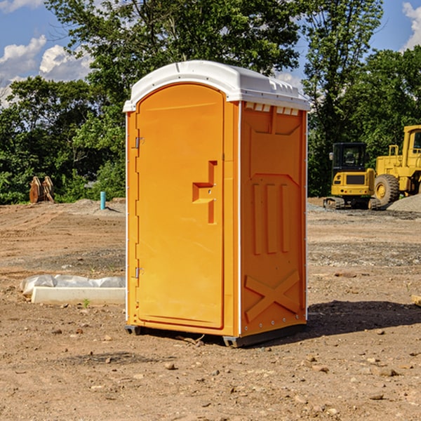 how often are the porta potties cleaned and serviced during a rental period in Manderson WY